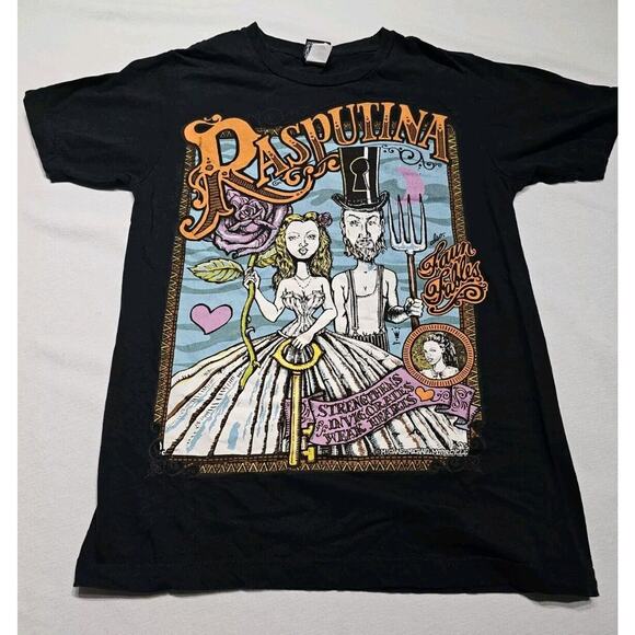 RASPUTINA T-Shirt Size SMALL Chamber Cello Rock Rare White Melora Band Music VTG